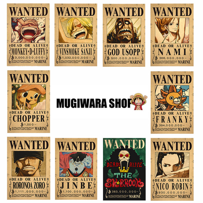 Avis de recherche One Piece 10 Mugiwara Prime posters