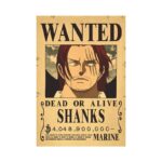 Avis de recherche Empereur One Piece Luffy, Shanks, Baggy & Barbe Noire